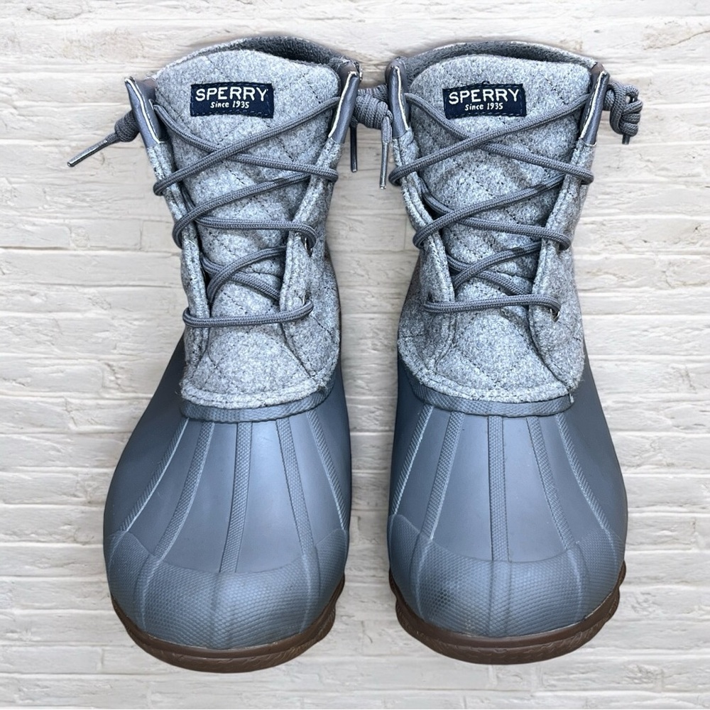 Sperry Women’s Grey Syren Gulf Wool Duck Boot size 9.5